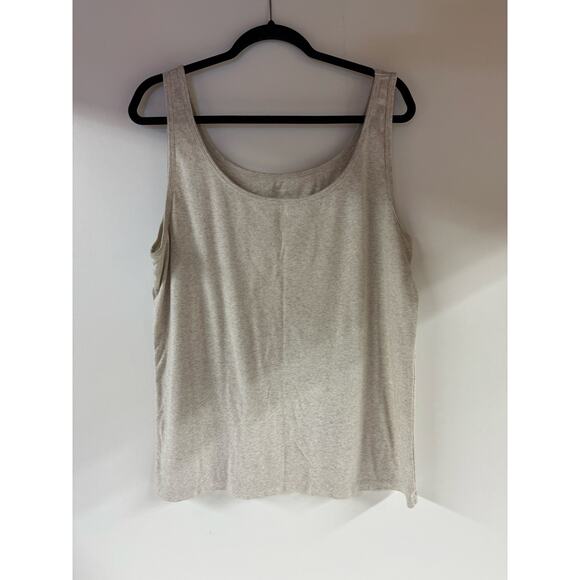 Sonoma Women’s Plus Size 2X Sleeveless Tank Top Taupe Color Stretchy - Picture 4 of 6